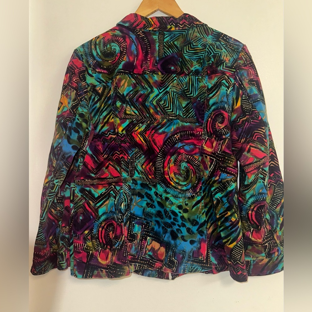 Chico's Multicolor Abstract Jacket - Picture 5 of 11